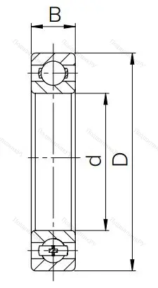 Шариковый однорядный подшипник 1000800 (61800 T) в Балашихе