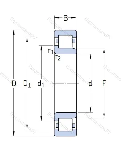 Роликовый цилиндрический подшипник NJ 2320 ECML от производителя  SKF