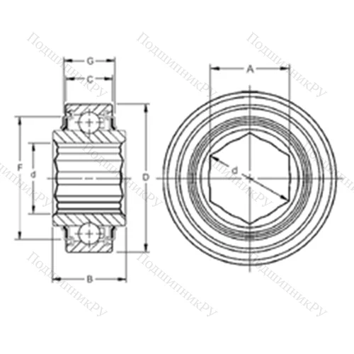 Подшипник шариковый радиальный 205KRR 2