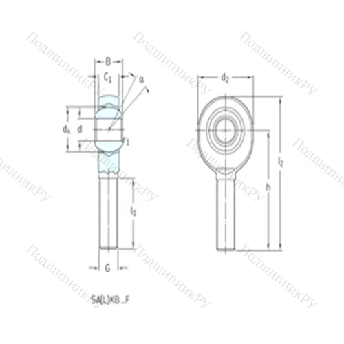 Подшипник скольжения сферический SAKB 12F