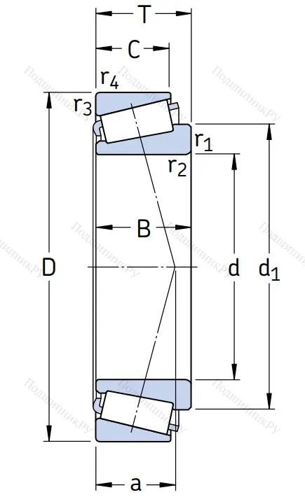 Конический роликовый подшипник 31320 X