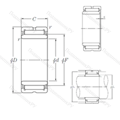 Подшипник игольчатый радиальный NA 49/28R