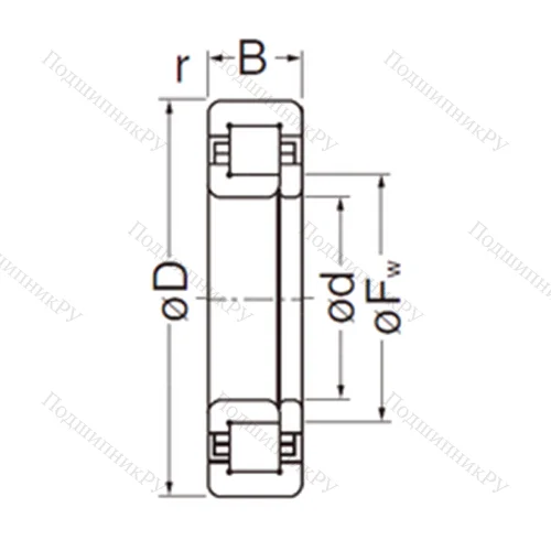 Подшипник роликовый радиальный NUP 207EG