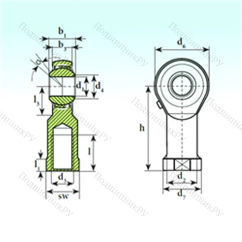 Подшипник шариковый радиальный самоцентрирующийся TSF 18 BB-O