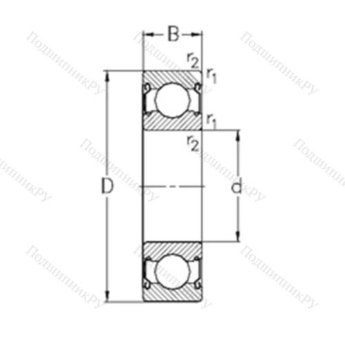Подшипник шариковый радиальный 63/22-2Z