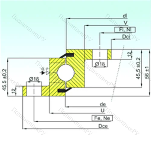 Подшипник шариковый опорно-поворотный NBL.20.0944.201-2PPN