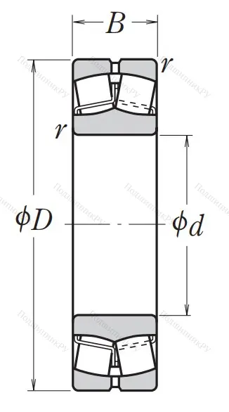 Сферический роликовый подшипник 22328 CAME 4S 11