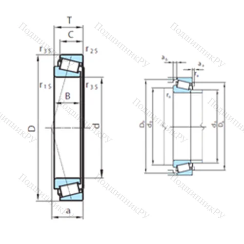 Подшипник роликовый радиально-упорный  612-330