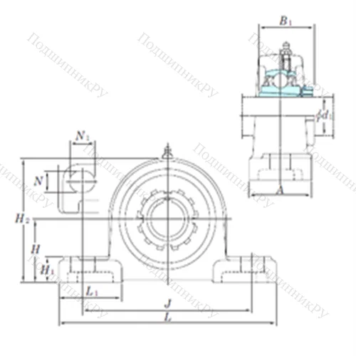 Подшипниковый узел шариковый радиальный UKP 211SC