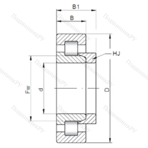 Подшипник роликовый радиальный NH 411 от производителя  CX Подшипник роликовый радиальный NH 411 от производителя  CX