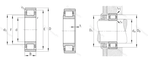 Роликовый цилиндрический подшипник N 320 EM 1 от производителя  FAG