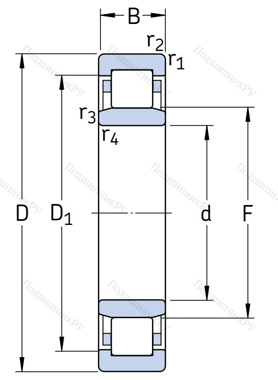 Цилиндрический роликовый подшипник 32511(NU 2211)