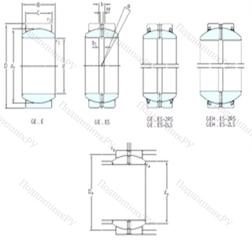 Подшипник скольжения сферический GEH 50ES-2RS