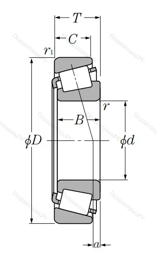 Конический роликовый подшипник 33114 U 81EFCA7M6J