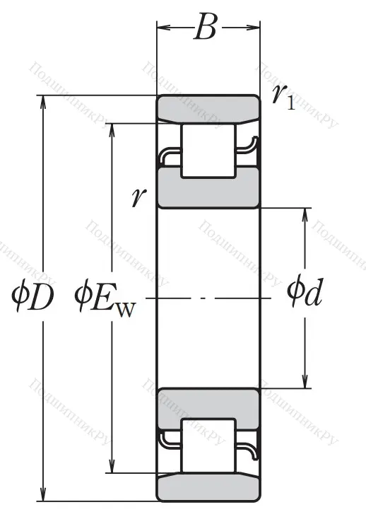 Роликовый цилиндрический подшипник