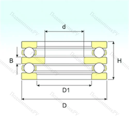 Подшипник шариковый упорный 52412 M