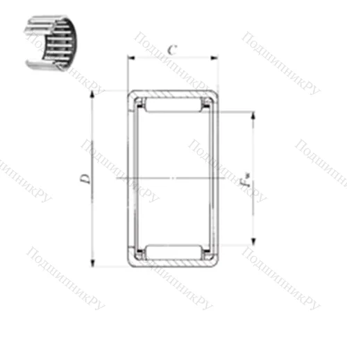 Подшипник игольчатый радиальный BA 44 от производителя  IKO Подшипник игольчатый радиальный BA 44 от производителя  IKO