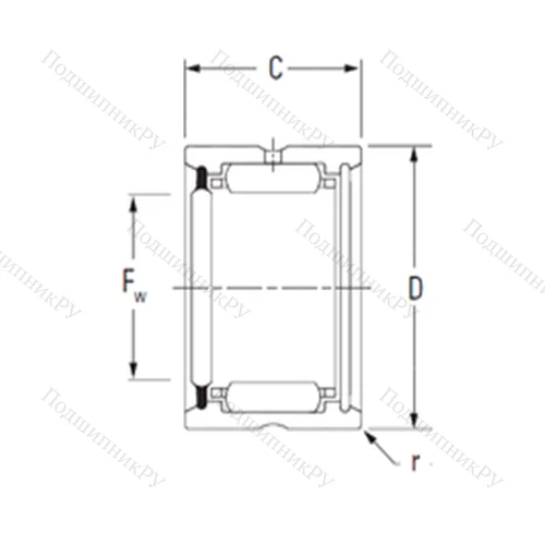 Подшипник игольчатый радиальный HJ-223020RS