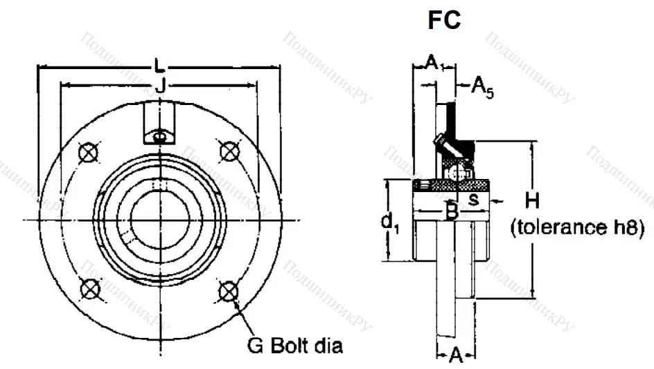 Подшипниковый узел FC 40 EC в Балашихе