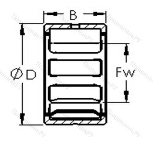Подшипники игольчатые, прецизионные, метрическая серия NKS 43 от производителя  AST
