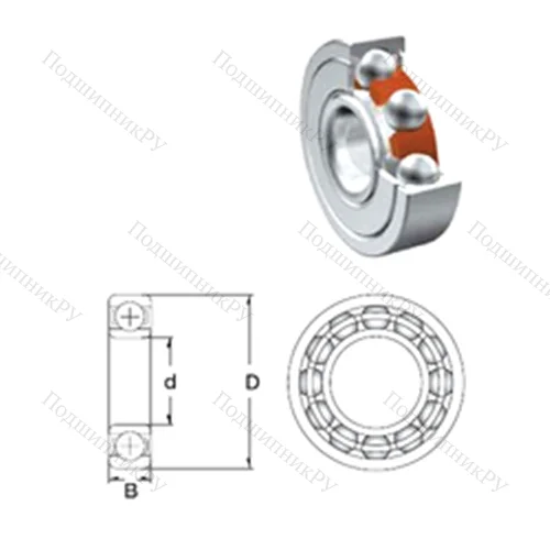 Подшипник шариковый радиальный 608-2Z.T 9H.C 3 от производителя  ZEN