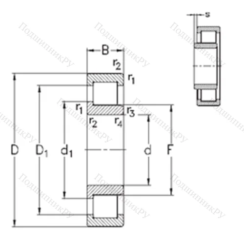 Подшипник роликовый радиальный NJ 2207-E-TVP 3
