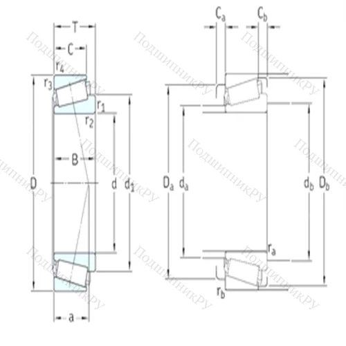 Подшипник роликовый радиально-упорный 3490/3420/QCL 7CVQ 492 от производителя  SKF