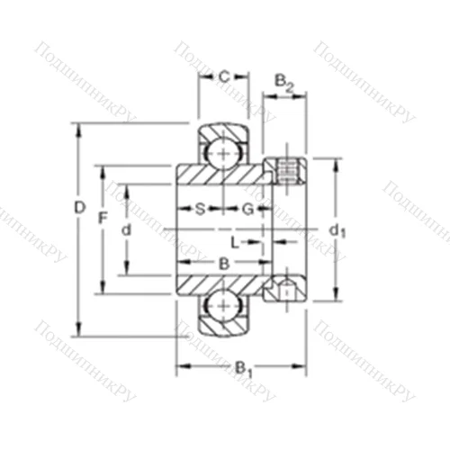 Подшипник шариковый радиальный SMN 303KB