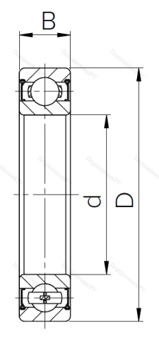 Шариковый однорядный подшипник 80104 (6004 ZZ) в Балашихе