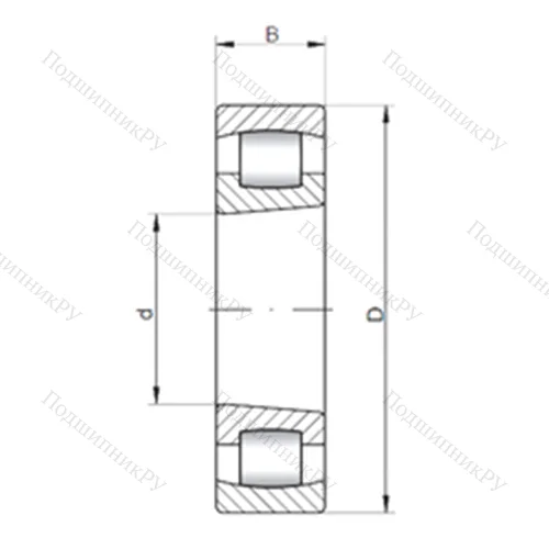 Подшипник роликовый радиальный самоцентрирующийся 20208 K от производителя  ISO