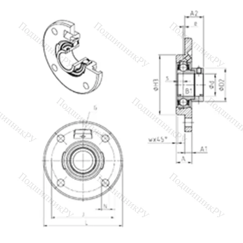 Подшипниковый узел шариковый радиальный ESFCE 210