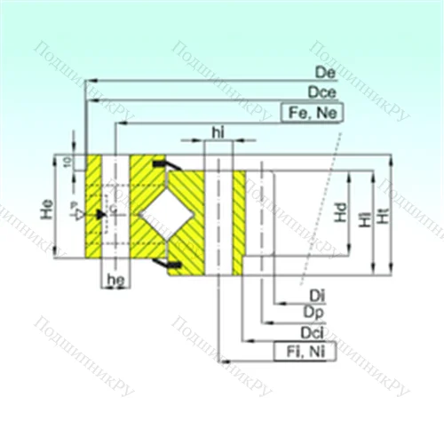 Подшипник роликовый опорно-поворотный ZR 1.20.0573.400-1SPPN