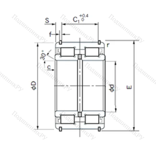 Подшипник роликовый радиальный E 5056NR