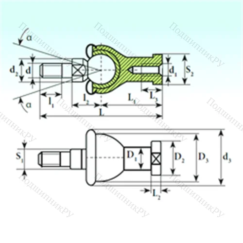 Подшипник скольжения сферический SQZ 20 C RS