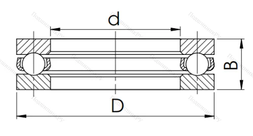Упорный шариковый подшипник 8124 (51124) в Балашихе