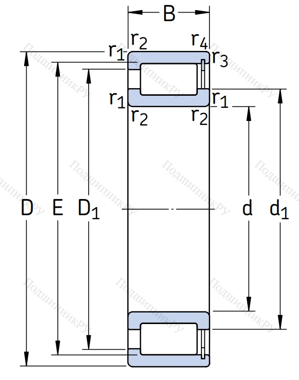 Роликовый цилиндрический подшипник