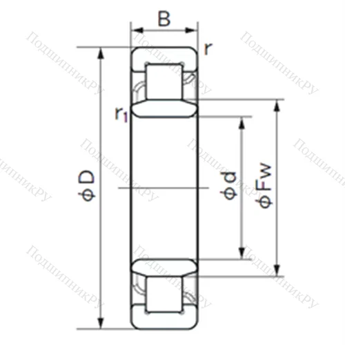 Подшипник роликовый радиальный NU 234 E