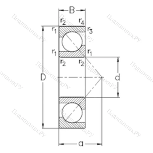 Подшипник шариковый радиально-упорный 7236-BCB-MP