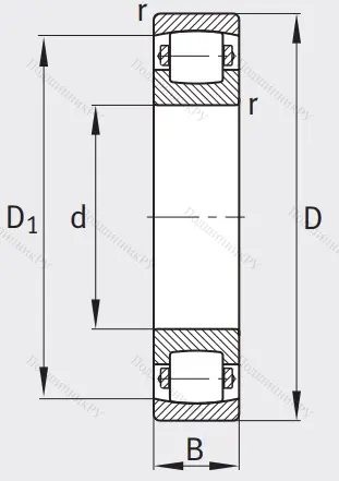 Сферический роликовый подшипник 20208 TVP от производителя  FAG