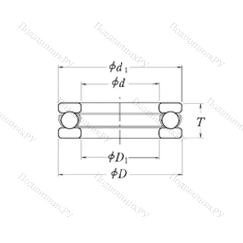 Подшипник шариковый упорный MT 1.3/4 от производителя  RHP