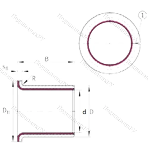 Подшипник скольжения EGF 06070-E 40