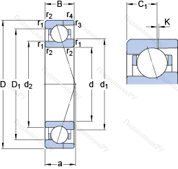Подшипник 71906 ACE/P 4AH