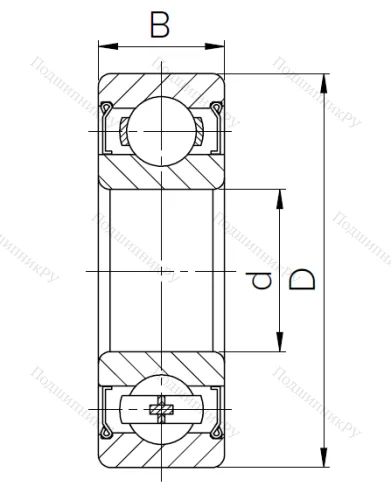 Шариковый однорядный подшипник 80120 (6020 ZZ) в Балашихе