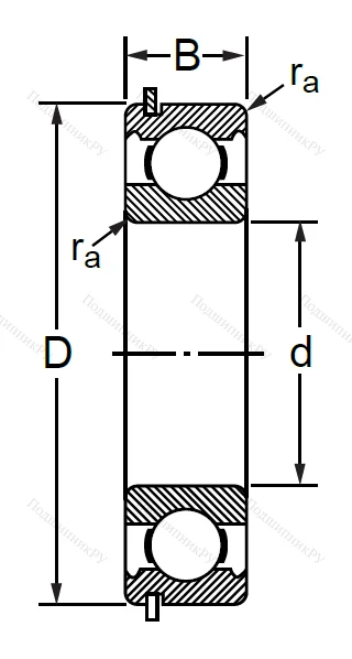 Шариковый однорядный подшипник 50312 (6312 NR) в Балашихе