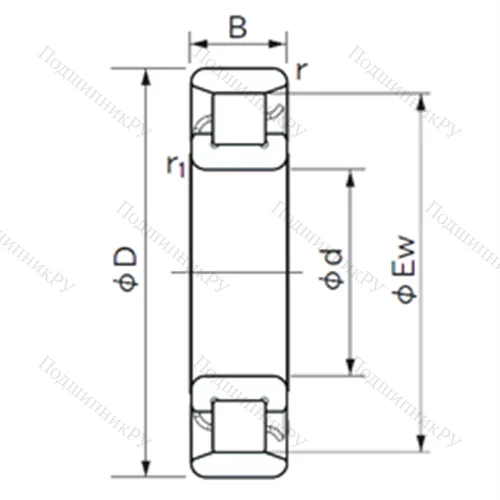 Подшипник роликовый радиальный N 1036