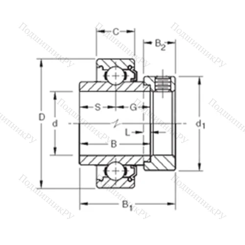 Подшипник шариковый радиальный N 107KLL от производителя  TIMKEN