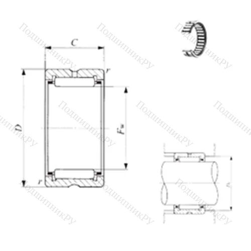 Подшипник игольчатый радиальный TAF 324220