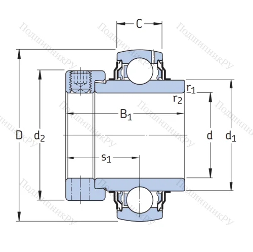 Корпусный подшипник YEL 206-2F в Балашихе