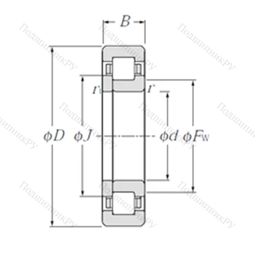 Подшипник роликовый радиальный NUP 1030 от производителя  NTN