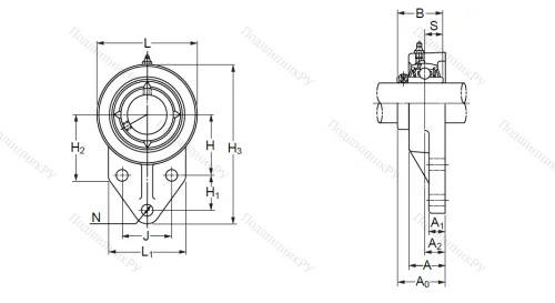 Подшипниковый узел UCFK 209 (UCFH 209) в Балашихе
